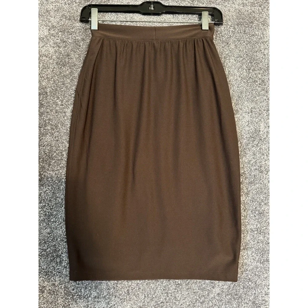 Spanx Pencil Skirt Womens XS Brown Pull on Bod-A-Bing Shapewear Slimming Stretch